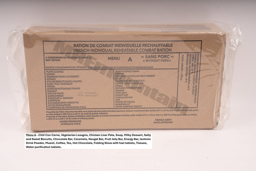 Ration Militaire De Combat US MRE – Menu 4 – Étanche – Armée Américaine – NEUF