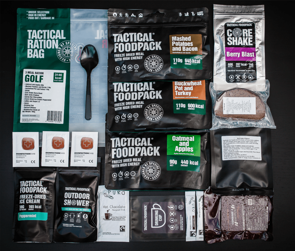 Tactical Foodpack 3 Meal Ration GOLF Foreign and International MREs