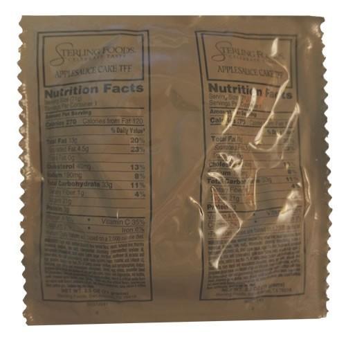 USA MRE Applesauce Cake TFF Foreign and International MREs