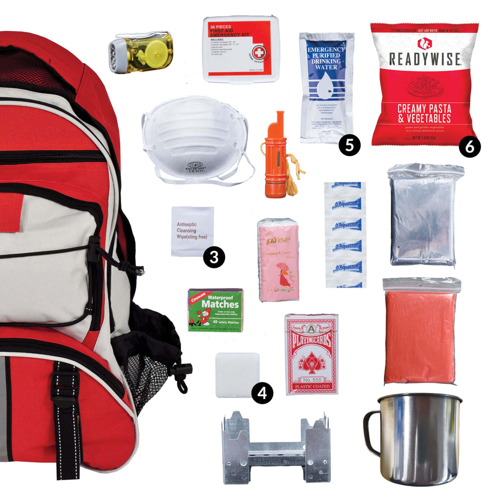 ReadyWise 64 Piece Emergency Survival Backpack
