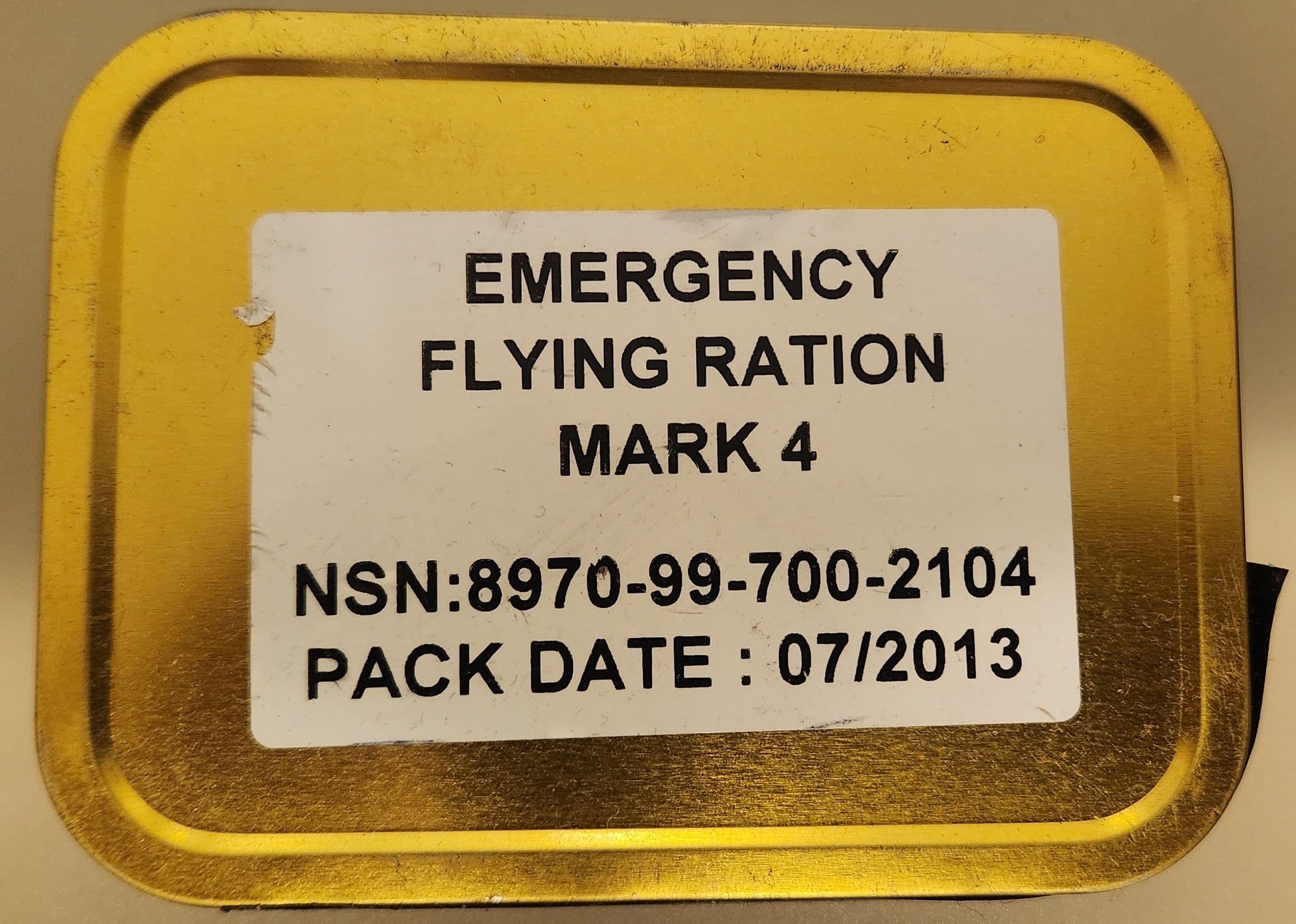 Emergency Ration Label Vintage British Royal Air Force Emergency Flying Ration Mark 4 ...