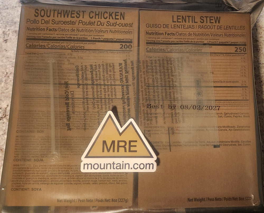 24 hour MRE Made in USA Best by 2027