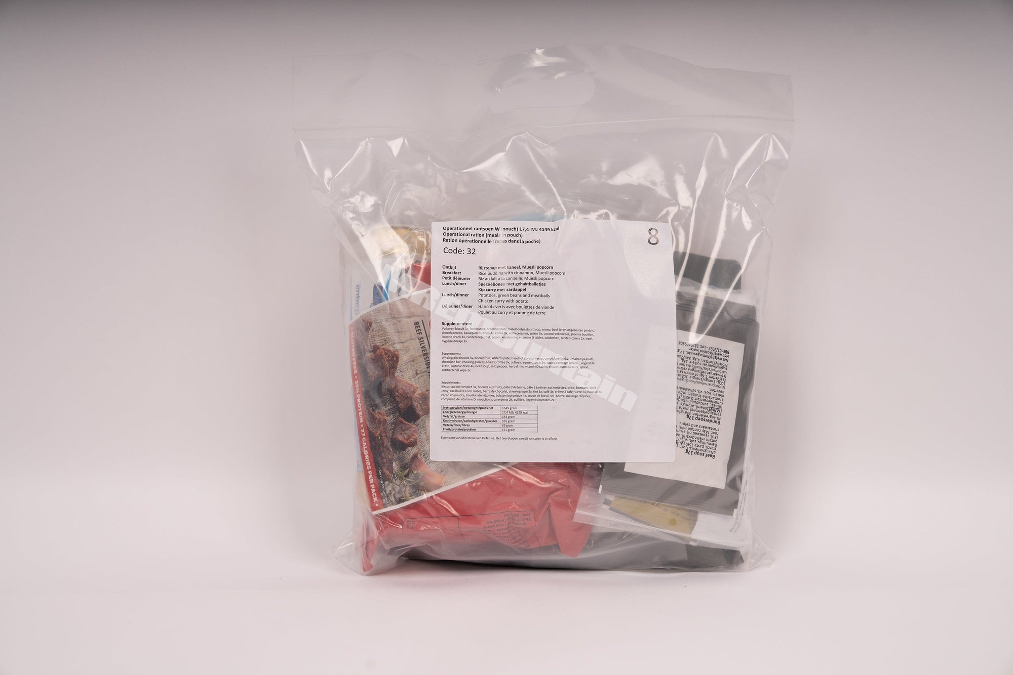 Order Dutch MRE Ration 2025 – 4,000 Calories Survival Pack | Foreign ...