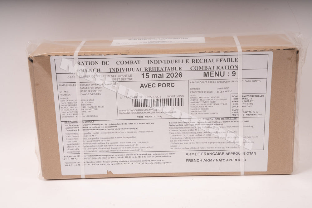French Army Field Rations French Armed Forces RCIR MRE – Gourmet Combat Ration Pack | Foreign ...