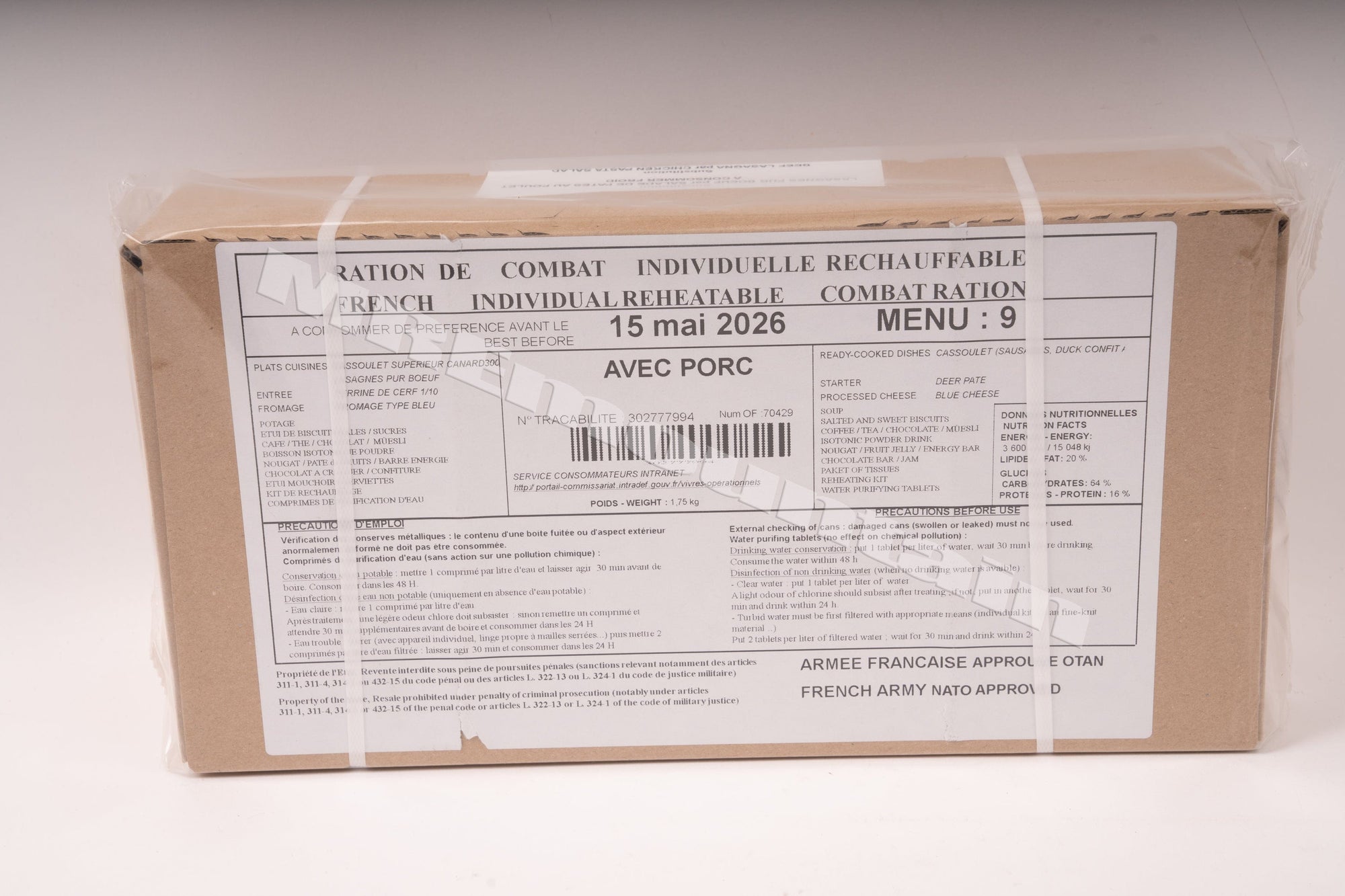French Combat Ration French Armed Forces RCIR MRE – Gourmet Combat Ration Pack | Foreign ...