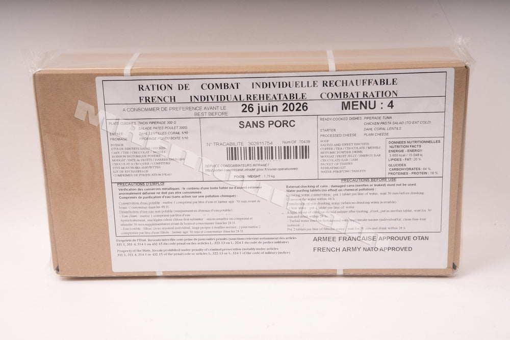 French Army Field Rations French Armed Forces RCIR MRE – Gourmet Combat Ration Pack | Foreign ...