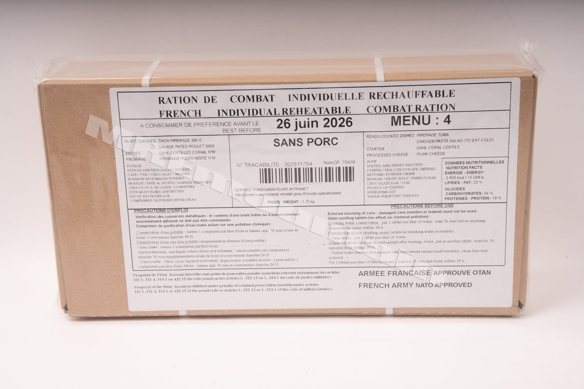 French Combat Ration French Armed Forces RCIR MRE – Gourmet Combat Ration Pack | Foreign ...