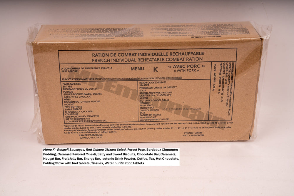 French Army Field Rations French Armed Forces RCIR MRE – Gourmet Combat Ration Pack | Foreign ...