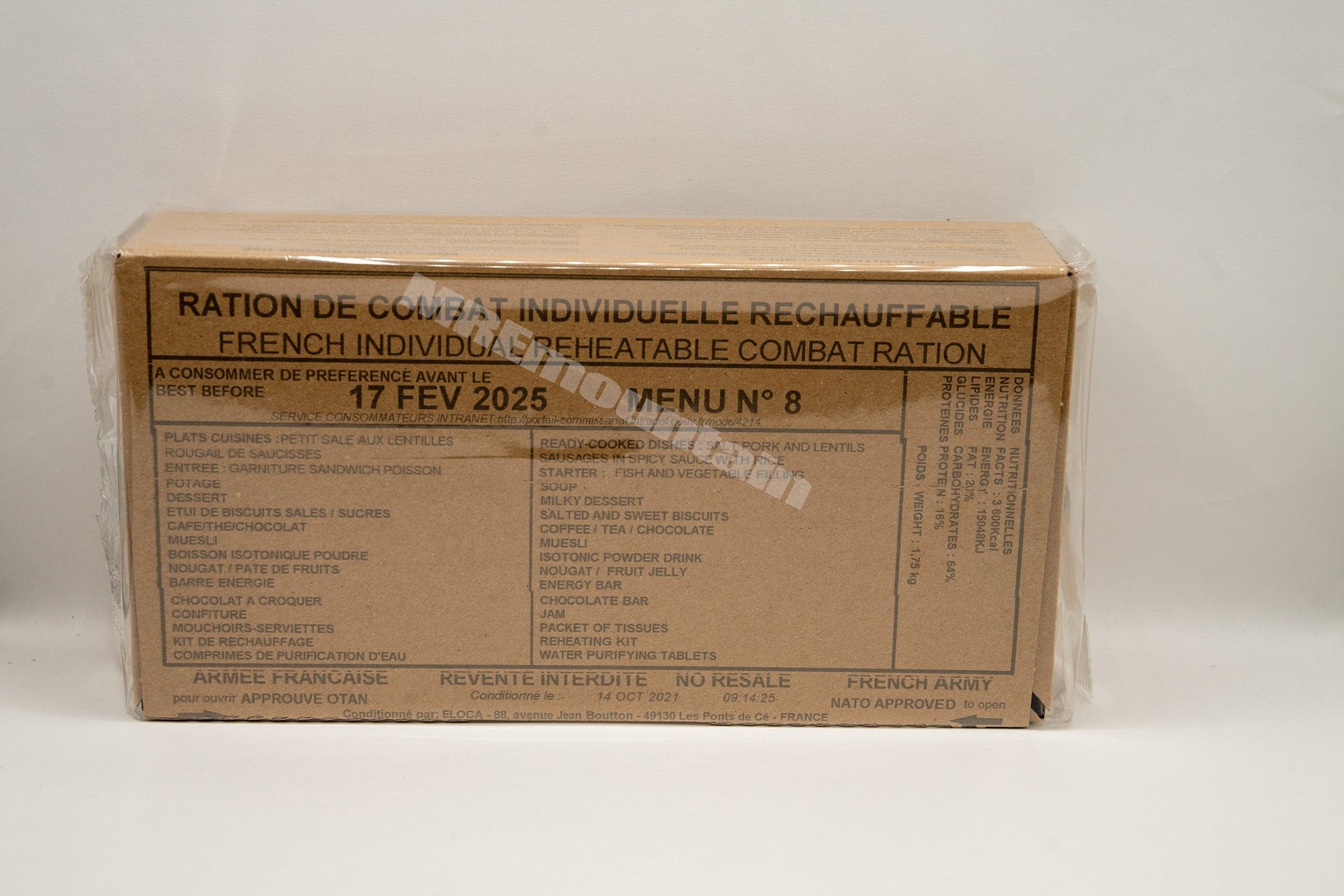 French Combat Ration French Armed Forces RCIR MRE – Gourmet Combat Ration Pack | Foreign ...