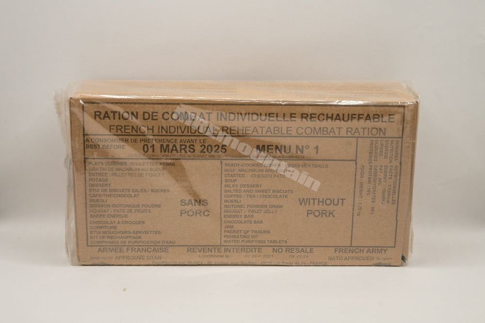 French Army Field Rations French Armed Forces RCIR MRE – Gourmet Combat Ration Pack | Foreign ...