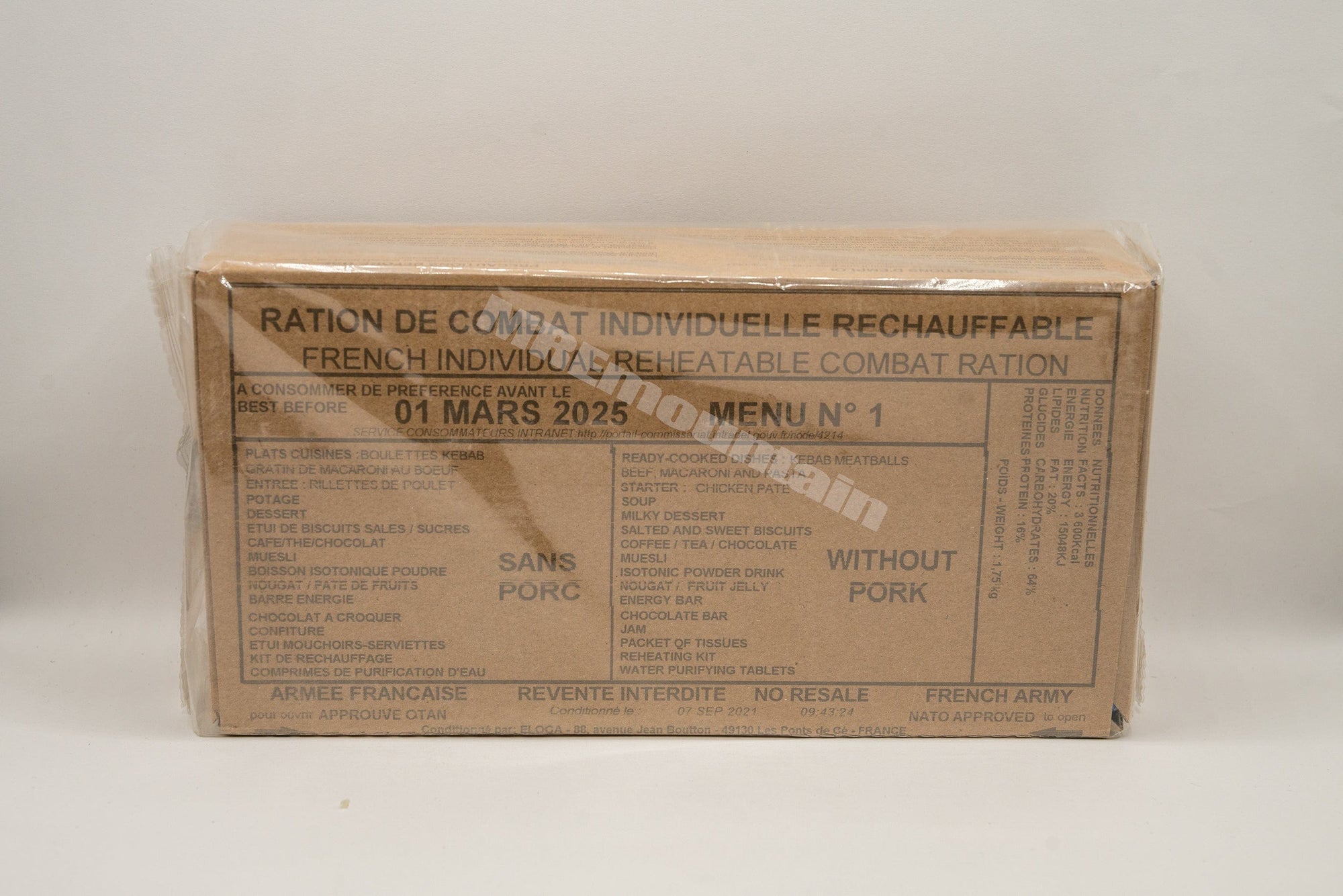 French Armed Forces RCIR MRE – Gourmet Combat Ration Pack | Foreign ...