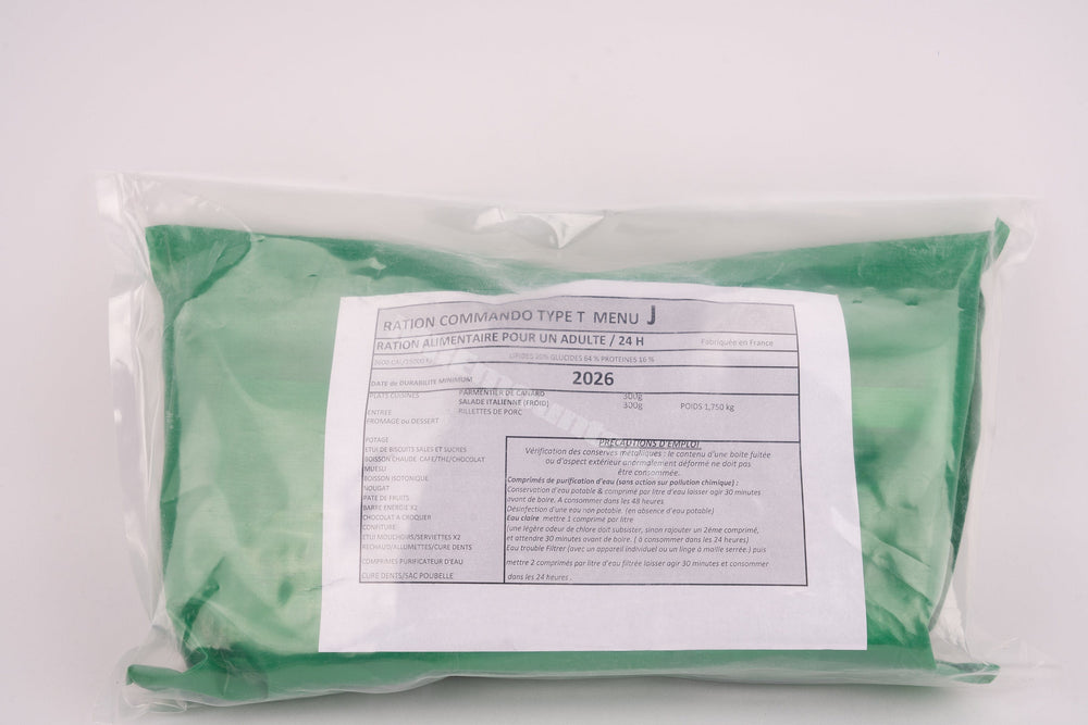 Pack de Ration 24 h de l'armée Française MRE (Menu 10 Pack de Ration 24 h de l'armée Française MRE (Menu 10