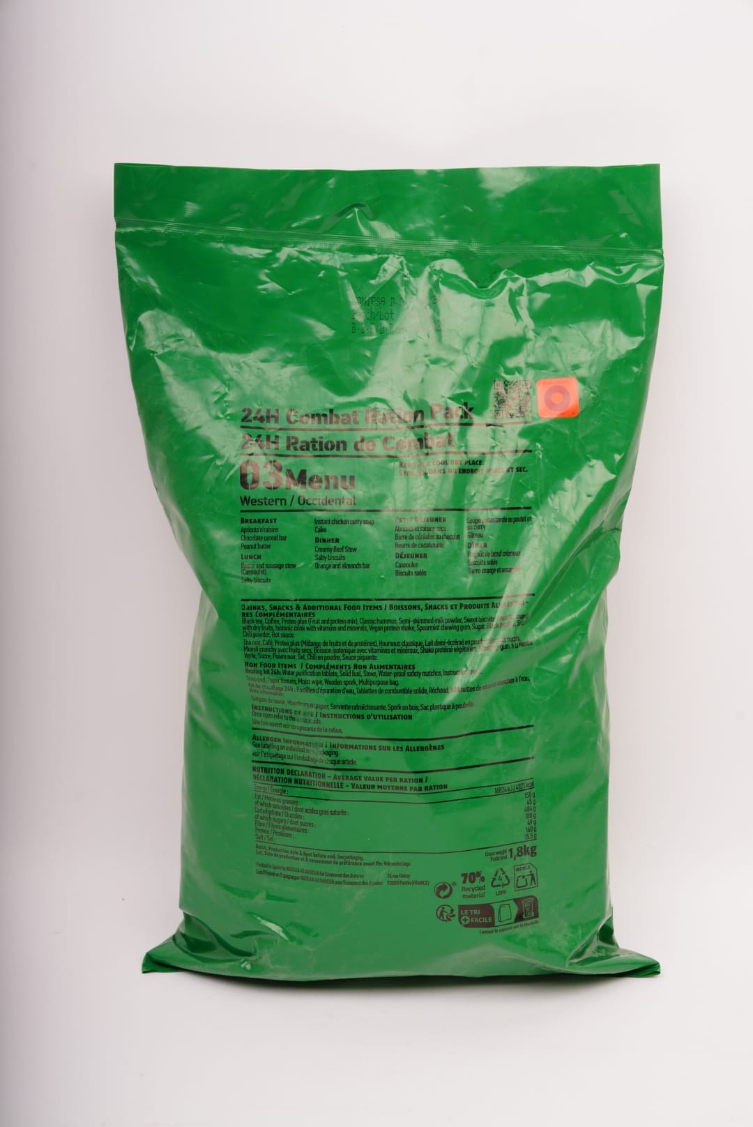Ration Militaire Sud-Coréenne – Pound Cake 446kcal – Survie – Longue Conservation – Neuf