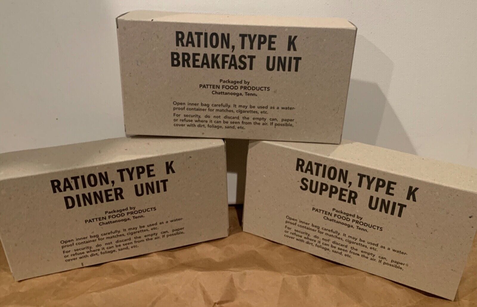 World War 2 Reproduction USA K Rations | Foreign and International MREs