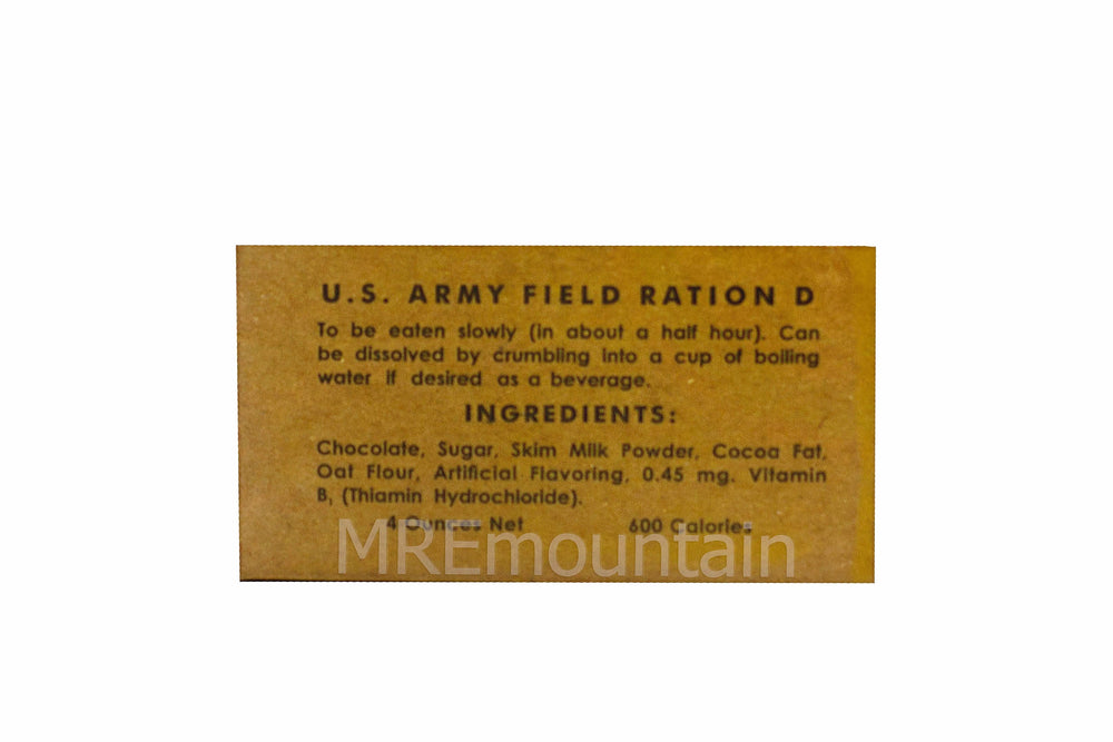 WWII US Field Ration D Ration