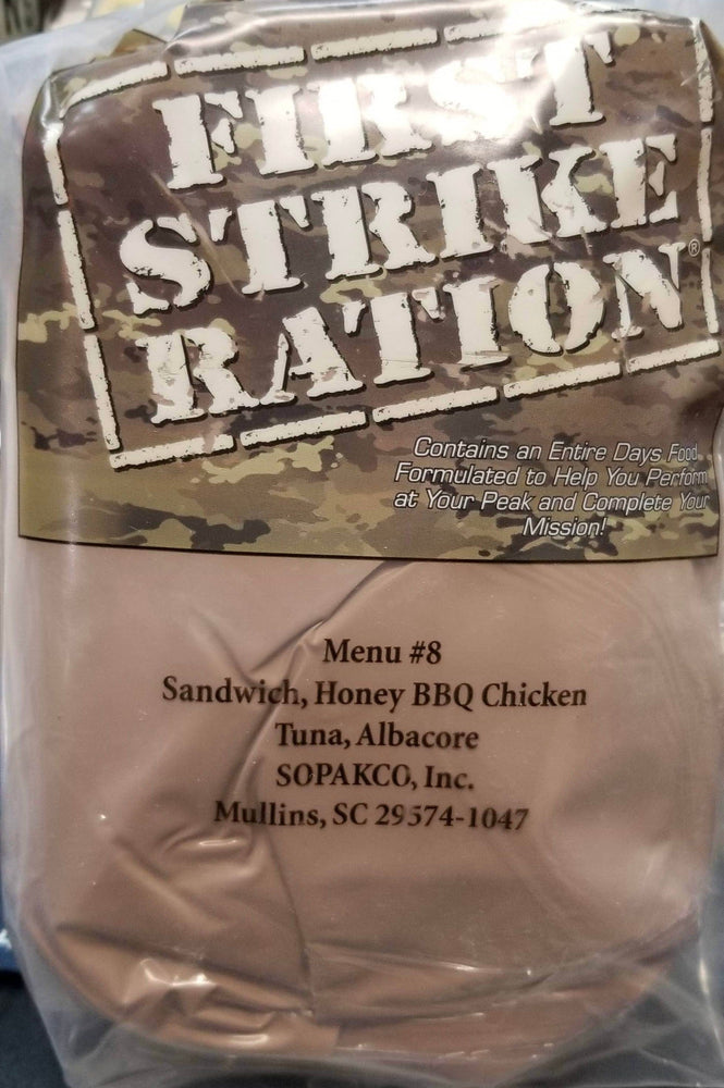 USA First Strike Ration 24 hour MRE best by 2026