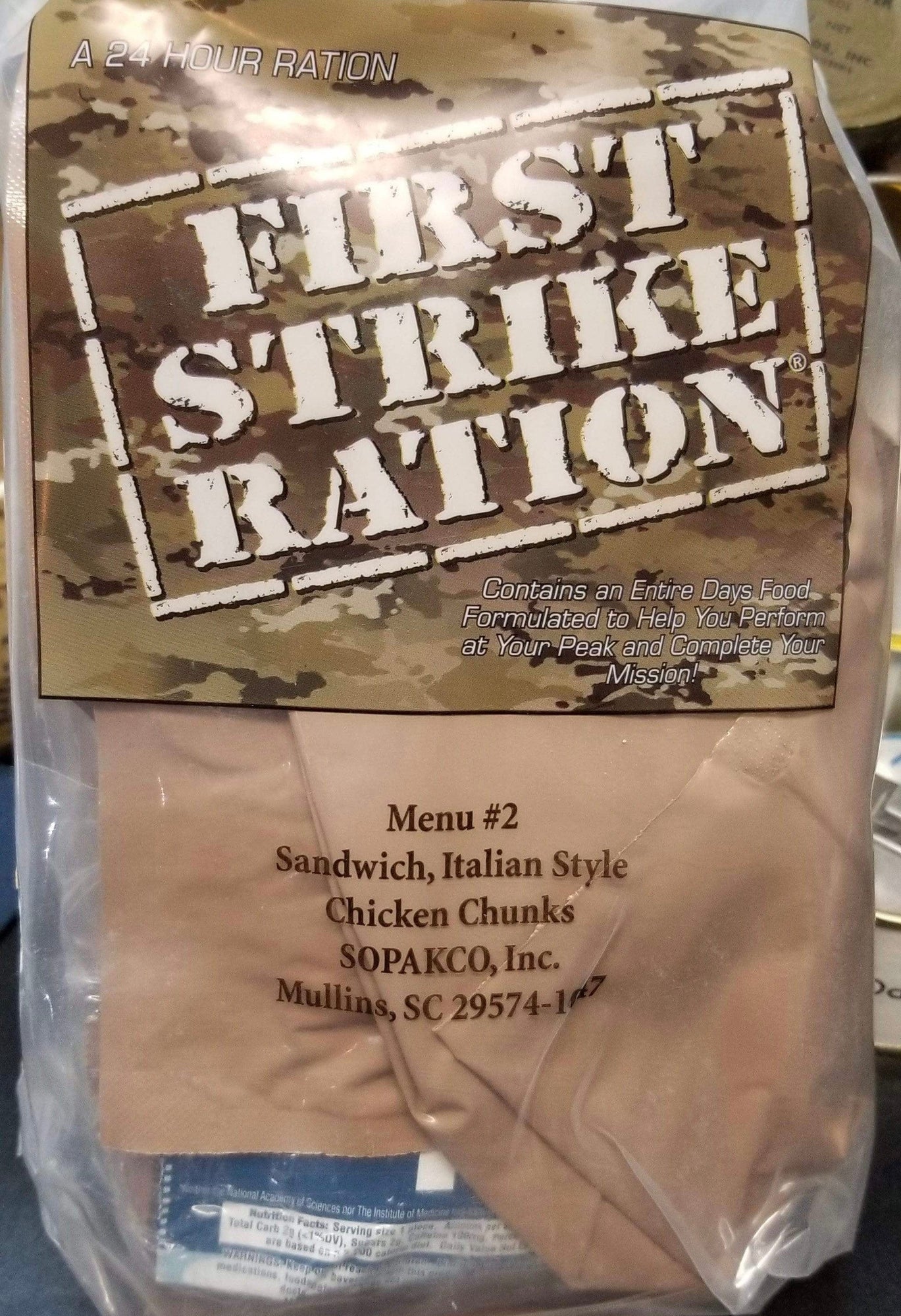 Us First Strike Ration Buy USA First Strike Ration MRE – Packed with 2900 Calories | Foreign ...