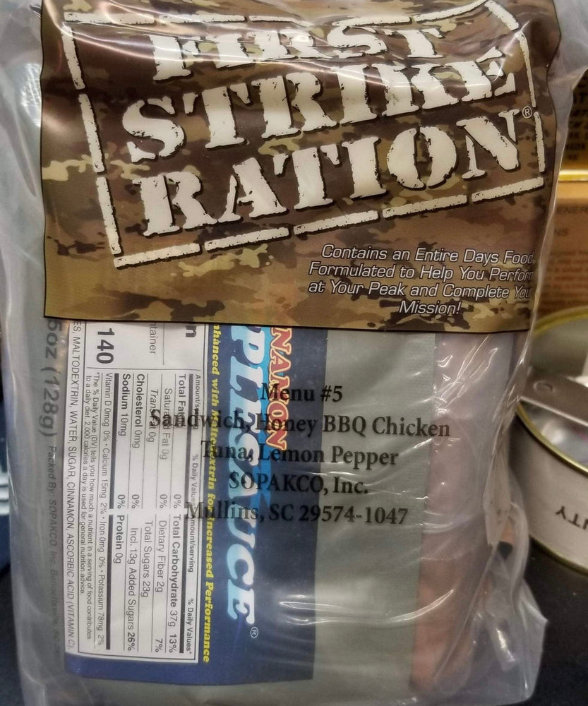 USA First Strike Ration 24 hour MRE best by 2026