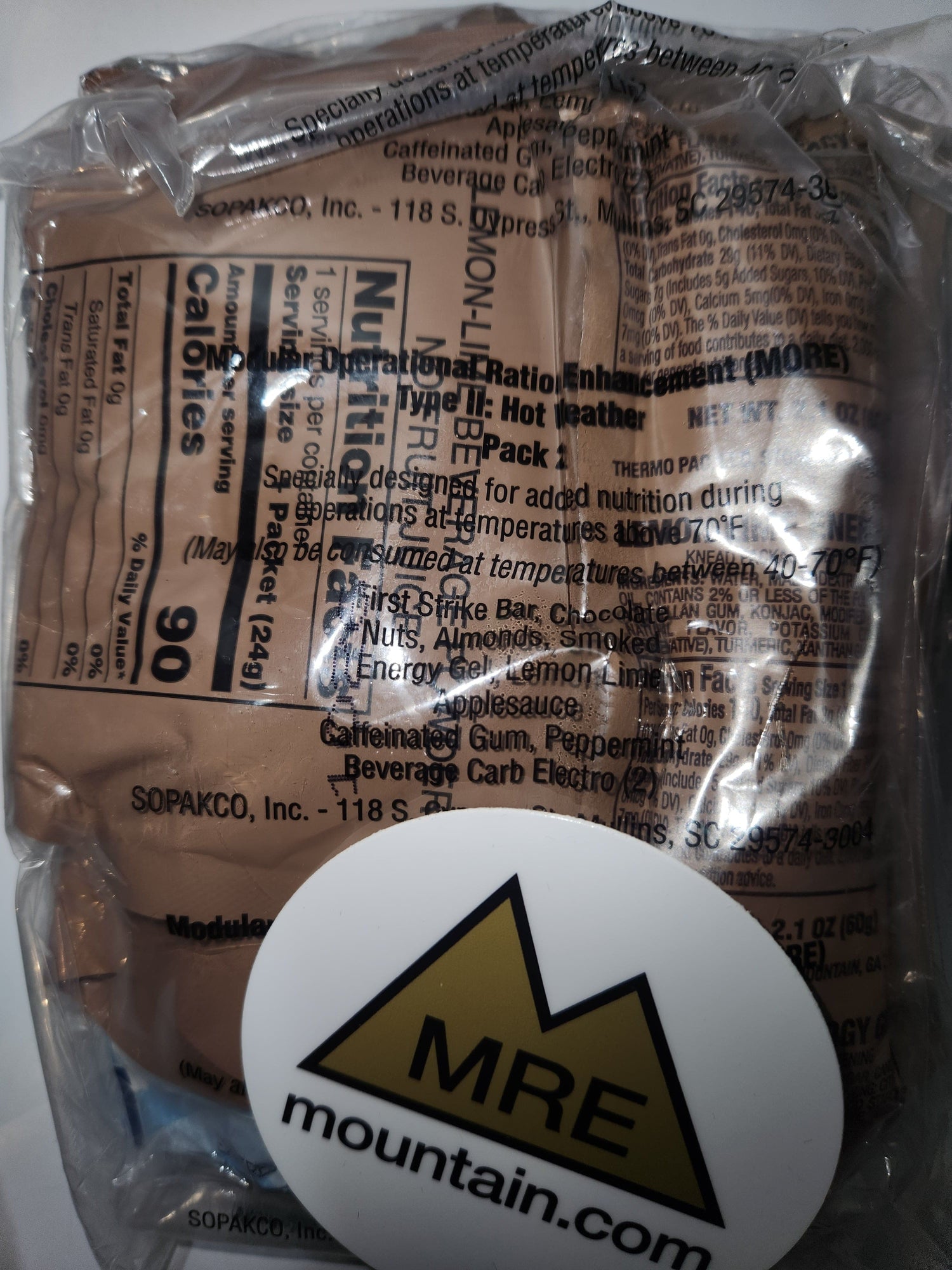 USA MORE Modular Operational Ration for Hot Weather & MRE