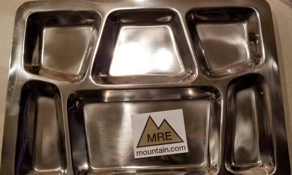 6 Compartment Stainless Steel MRE Tray