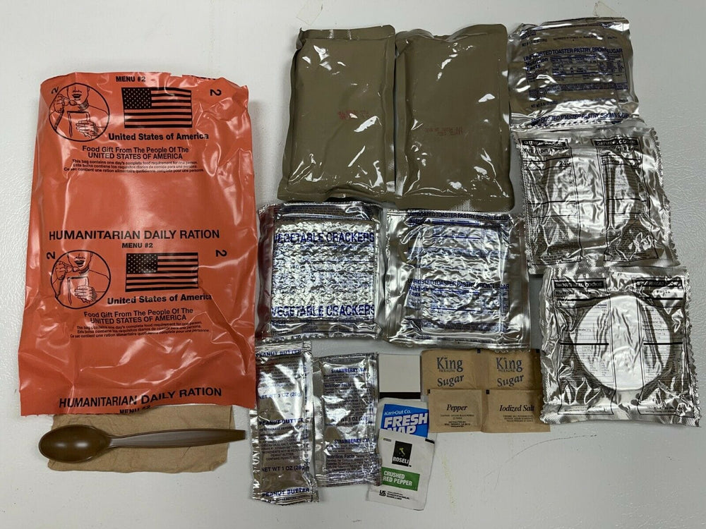USA Humanitarian Daily Ration Set of 4 | Foreign and International MREs