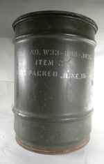 Vintage USA World War 2 1945 Ration Storage Drum