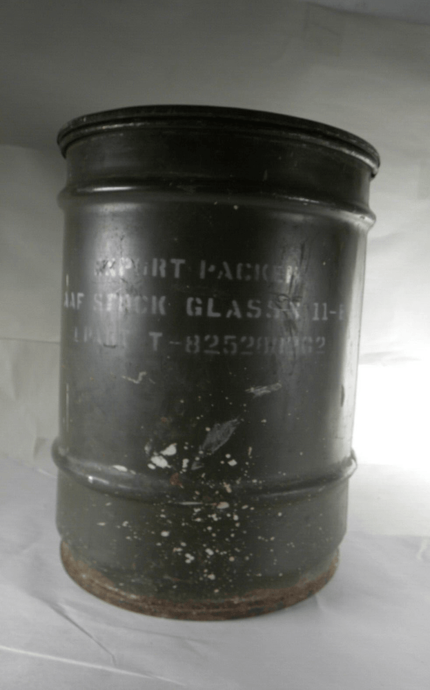 Vintage USA World War 2 1945 Ration Storage Drum